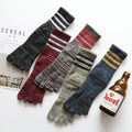 Pairs Man Toe Sport Socks Short Cotton Striped Colorful | SAMAG