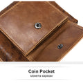 KAVIS Crazy Horse Genuine Leather Wallet Men Coin Purse Male Cuzdan Walet Portomonee PORTFOLIO  Perse Small Pocket money bag