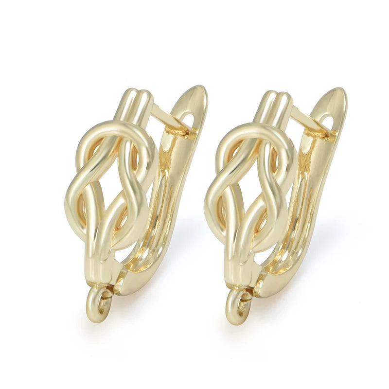 1 Pair Gold Plated  Earring Hooks Components Accessories Supplies For Woman DIY  Handmade Making Findings Jewelry  Wholesale