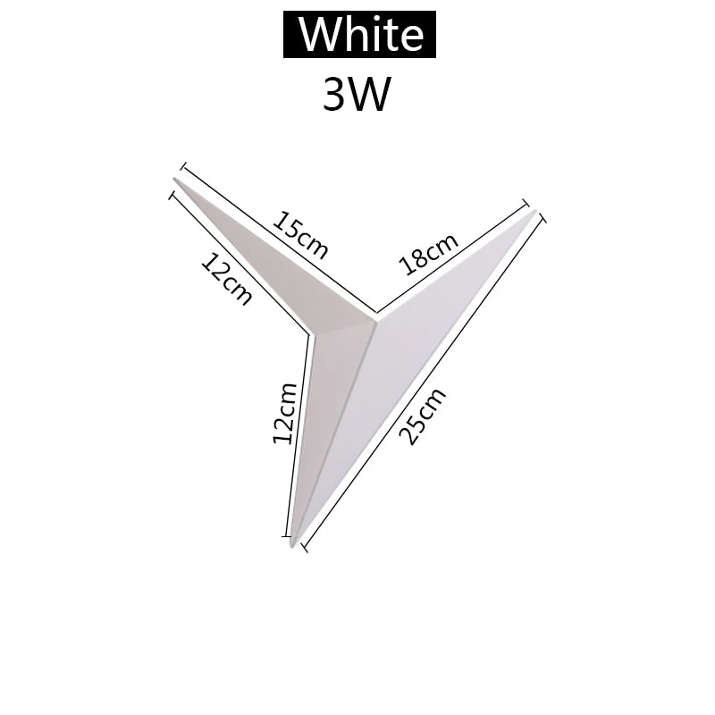 Creative Triangle Wall Lamp Nordic Led Wall Light Living Room Background Bedside Lamps Stairs Indoor Bra Wall Sconce Lighting