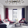 Black Chandelier Living room Foyer Hotel Large Chandelier Indoor Nordic Post Modern Loft Industiral Vintage Chandelier Lighting