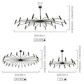 Black Chandelier Living room Foyer Hotel Large Chandelier Indoor Nordic Post Modern Loft Industiral Vintage Chandelier Lighting