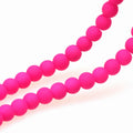 OlingArt Rubber Glass Beads High 6MM Quality 100PCS/Lot Candy Color Neon Matte Loose Handmade DIY Jewelry Making Bracelet