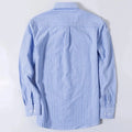 S~6XL Cotton Oxford Shirt For Men's Long Sleeve Plaid | SAMAG