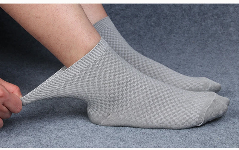10 Pairs High Quality Bamboo Fiber Men's Socks Business Breathable Deodorant Compression Socks Men Long Big Size EUR 38-46