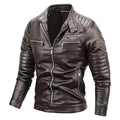 Maxulla Winter Men's PU Jackets Casual Man Warm Motorcycle Leather Jacket Male Slim Fit Windbreaker Biker Leather Coats Clothing