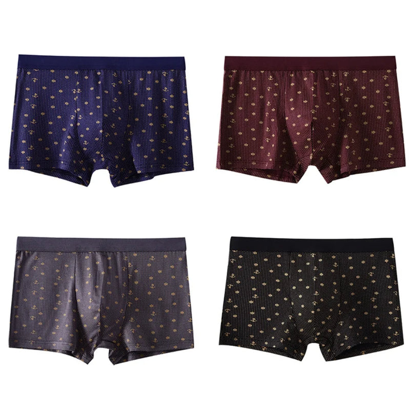 Bamboo Male Panties Sexy Underwear Men Cuecas Boxer New Fashion Boxer Shorts Mens Underware 4pcs/lot Free Shipping