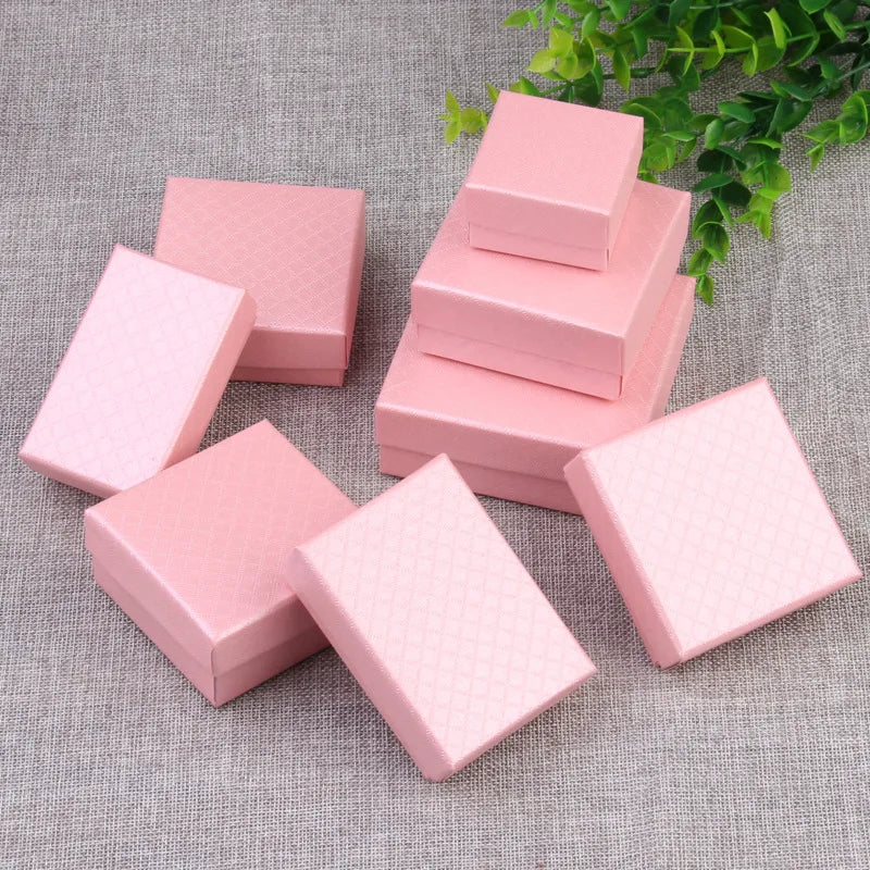 24pcs Jewelry Box for Necklace Earrings Ring Bracelet Boxes Engagement Birthday Gift Packaging Paper Jewellery Organizer Display