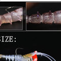 6pcs 12g 18g fishing shrimp prawn lure baits, river prawn fishing craws saltwater bream lures with luminous eyes
