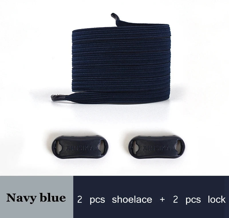 2022 New No Tie Shoe laces Elastic Laces Sneakers Flat Shoelaces without ties Kids Adult Quick Shoe lace Rubber Bands for Shoes