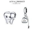 WOSTU 925 Sterling Silver Animal Cat Charm Pendant Heart Family Ladybug Bee Beads Fit Original Bracelet DIY Jewelry For Women