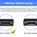 Type C USB Flash Drive OTG 2 IN 1 USB 2.0 Micro USB Pen Drive 128GB 64GB 32GB 16GB 8GB 4GB Pendrive Flash Drive