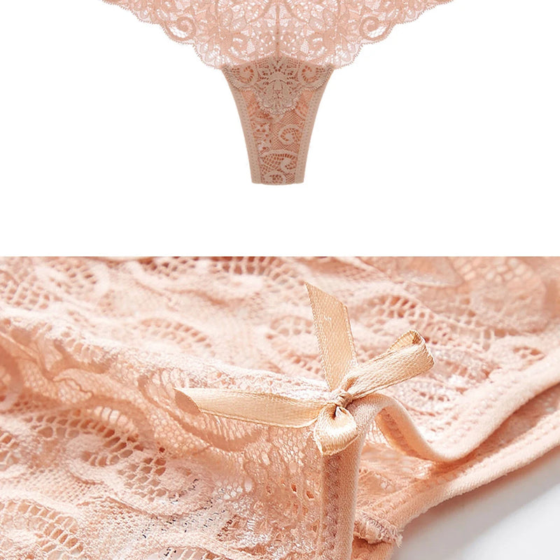3pcs Sexy Underwear Woman Thongs Panties Lace G-String T-back Female Underwear Sexy Lace Thongs Underpants Panties For Woman