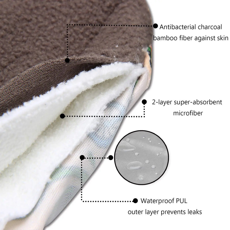 Reusable Urinary Incontinence Menstrual Pads Heavy Flow Large Size Breathable Cloth Napkin Waterproof Overnight Sanitary Pads