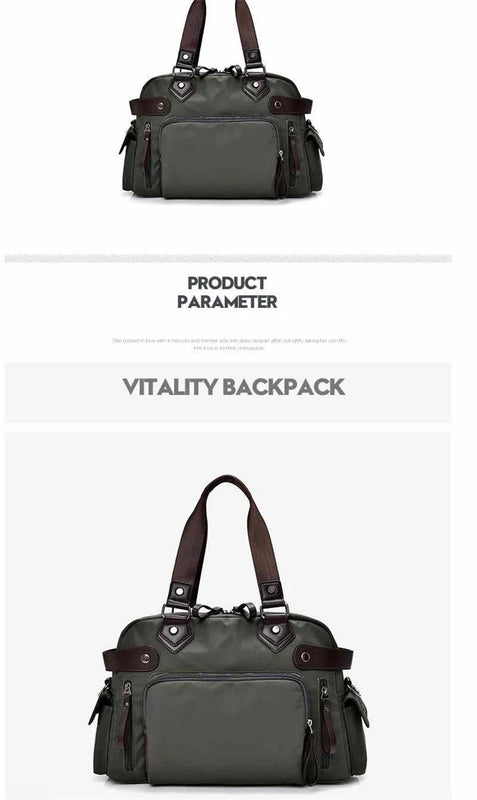 Men's Shoulder Bag Nylon Material British Casual Fashion School Style High Quality Multi-function Large Capacity Design
