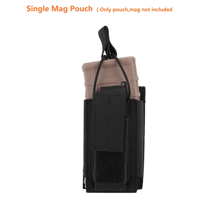 Tactical Molle Magazine Pouch Tactical Pouch Single/Double/Triple Rifle Pistol Mag Pouch 2-Layer Cartridge Holder for M4 M14 M16