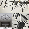 Black Chandelier Living room Foyer Hotel Large Chandelier Indoor Nordic Post Modern Loft Industiral Vintage Chandelier Lighting
