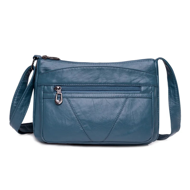 Fashion All-match Solid Color Messenger Bag High Capacity Womens Shoulder Bags 2021 New High Quality Pu Leather Women Handbag