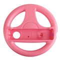 For Nintendo Wii Remote Controller Racing Wheel for Wii Kart Racing Games Controller for Color Game Racing Steering Wheel pink
