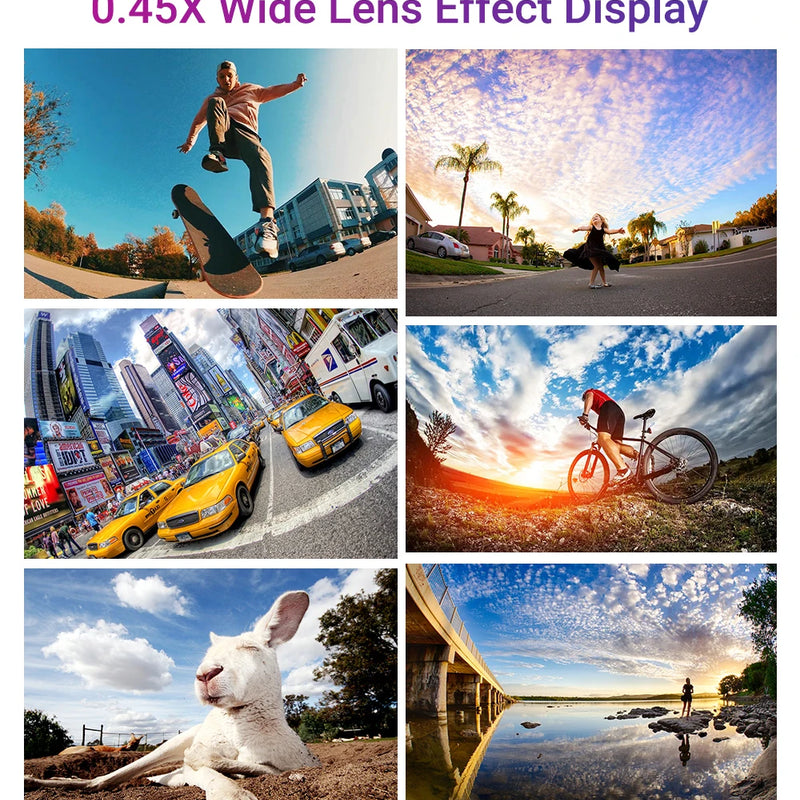 APEXEL Phone Lens kit 0.45x Super Wide Angle & 12.5x Macro Micro Lens HD Camera Lentes for iPhone 6S 7 Xiaomi more cellphones