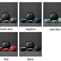 Ceramic Gongfu Travel Tea Set, Gorgeous Chinese Teapot Set with 2 Tea Cups, Portable Carrying Case