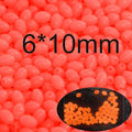 INFOF 100-500pcs/lot Soft Egg Beads Fishing Stop Luminous Oval Rubber Stopper Night Fly Fishing Accessories pesca