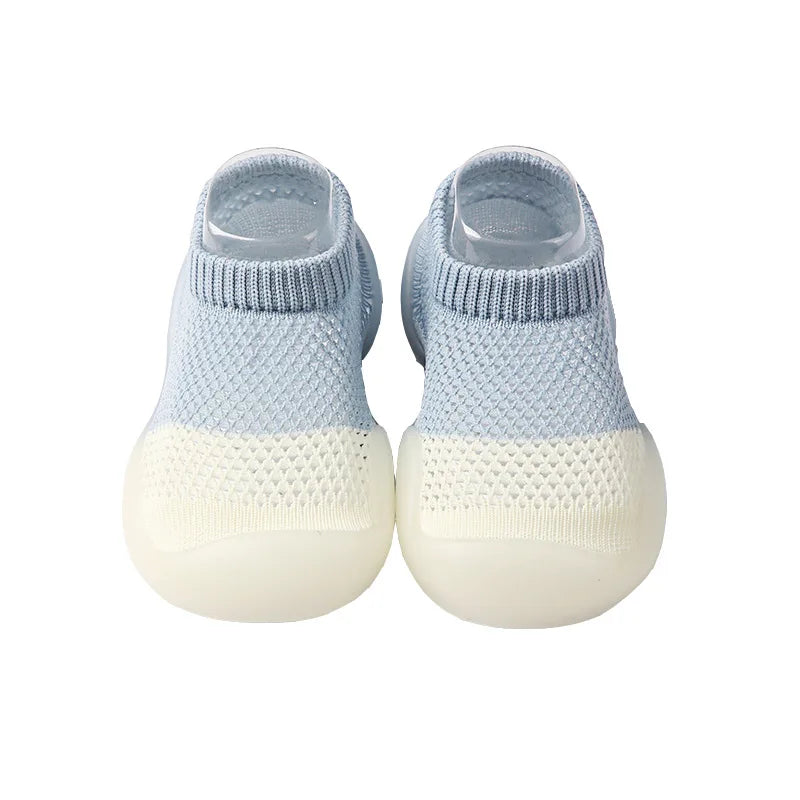 Baby Socks Shoes Kids Toddler First Walkers Soft Non-Slip Sole Knit Breathable Rubber Floor Shoes for Boys & Girls