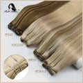 Full Shine Human Hair Weft Extensions Hair Bundles 100g Ombre Blonde Color Sew in Silky Straight Remy Skin Double Weft For Salon
