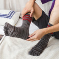 Pairs Man Toe Sport Socks Short Cotton Striped Colorful | SAMAG