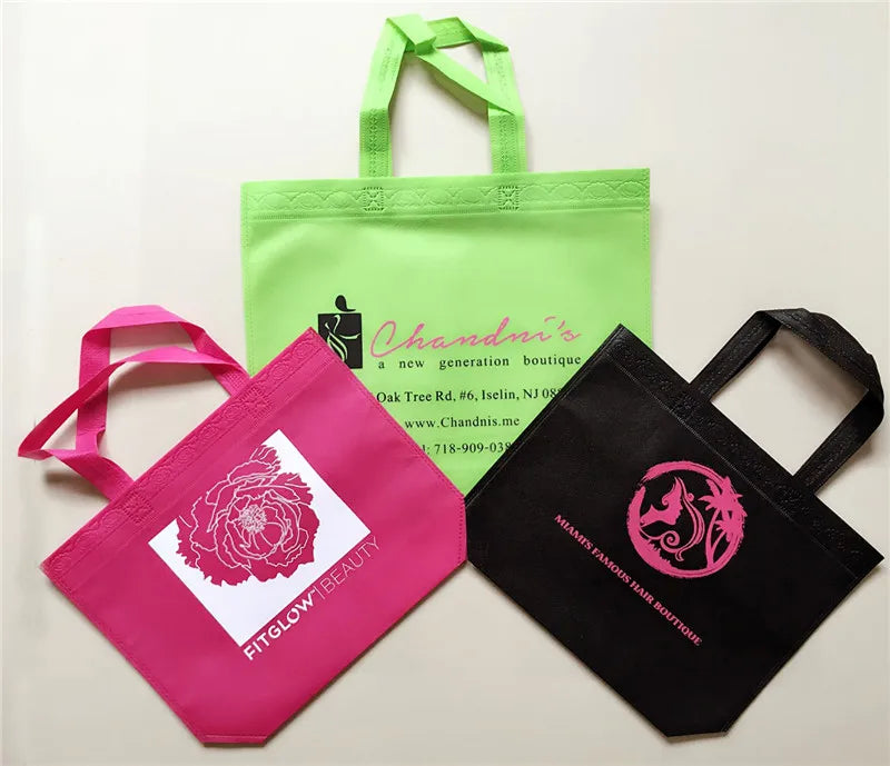20 pieces Non Woven Bag Shopping Bags Eco Promotional Recyle Bag Tote Bags Custom Make Printed Logo