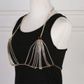 Rhinestone Bra Chain Beach Jewelry Body Shiny Crystal Bra Chest Beach Bralette Harness Bikini Body Chain Sexy Bra