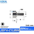 1pcs Screw Bearing M3/M4/M5/M6 SUS304 Stainless Shaft Ball NTBG BJL01 External Thread 608/626/6000 - Visuel 15 | SAMAG