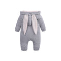 0-18M Newborn Baby Boys Girls Rompers Cotton Cartoon Bunny 3D Rabbit Ear Hoodie Overall Toddler Jumpsuit Infant Carnival Costume