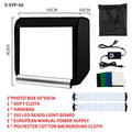 Home Photo Studio Box 40cm/60cm Led Lightroom Dimming Folding Softbox Light Tent With 4 Colors Backdrops For Product Photography
