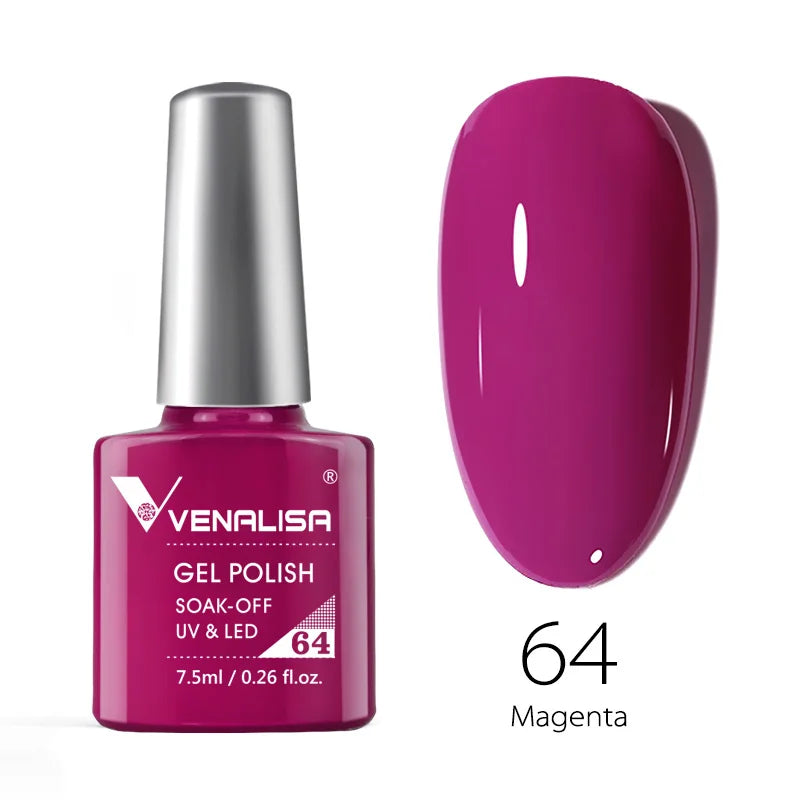 VENALISA Non Cleansing Topcoat Nail Art 7.5ml Soak off Base Coat Foundation No Wipe Top Coat Nail Gel Funny Bunny Gel Varnish