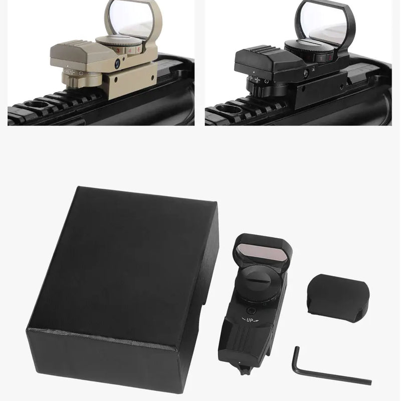 Hot 20mm Rail Riflescope Hunting Optics Holographic Red Dot Sight Reflex 4 Reticle Scope Collimator Sight