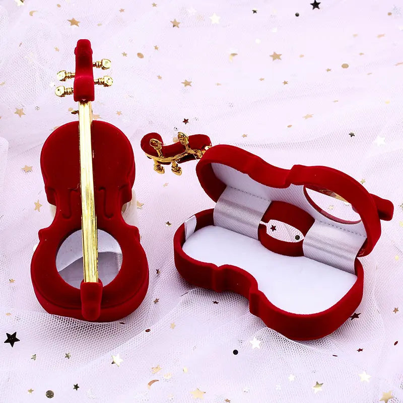 One Piece Velvet Jewelry Box Gift Box Container Wedding Ring Box Ring Case Earrings Holder For Jewelry Display & Gift Package