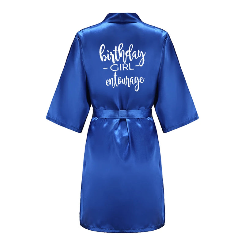 Birthday Party Girl & Entourage Satin Printing Women | SAMAG