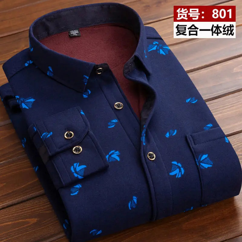 Winter Men's fashion smart casual striped long Sleeve | SAMAG