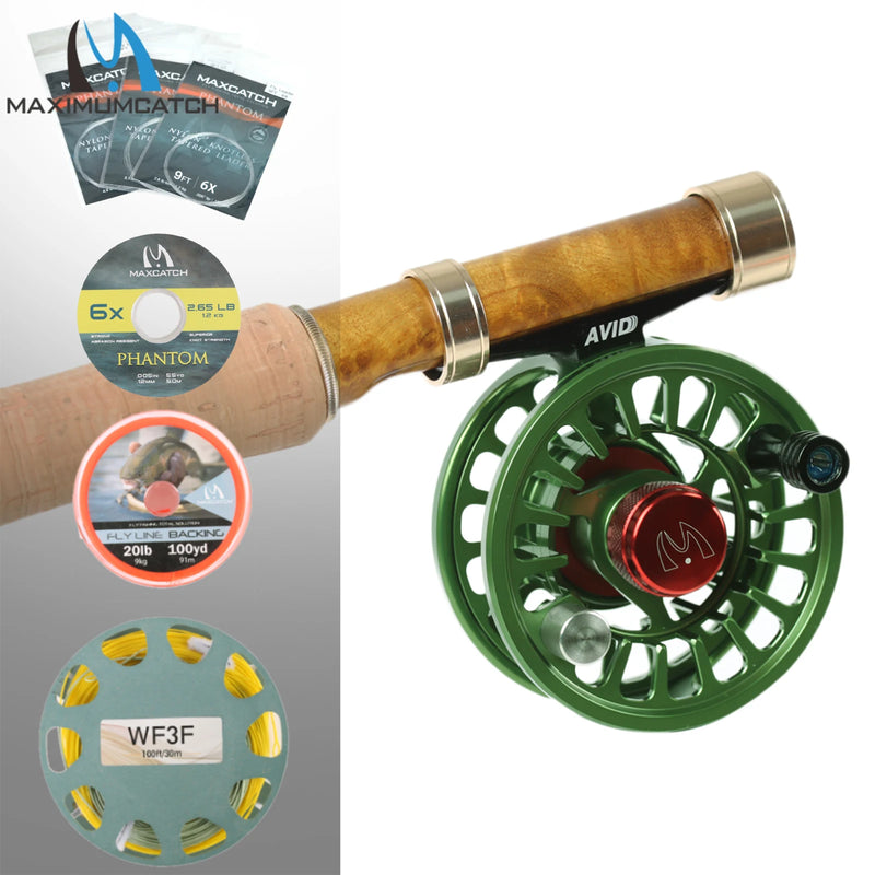 Maxcatch V-Feather Fly Rod Reel Kit Lightweight 2/3WT Fly Fishing Combo Outfit for Small Stream Creek Trout Beginner