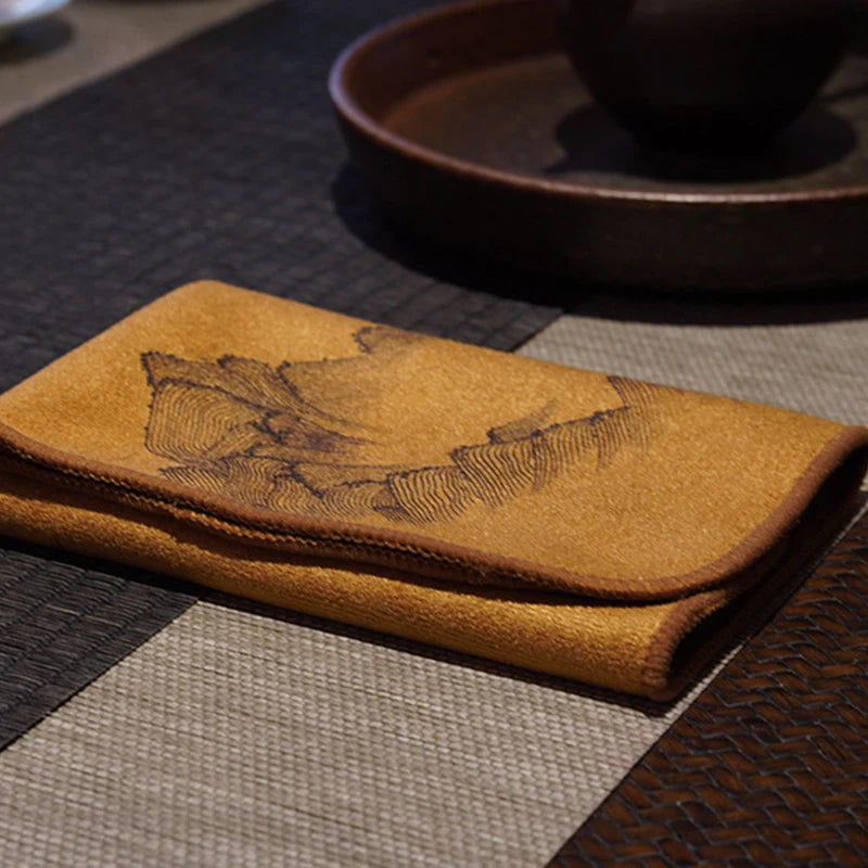 Painted Tea Towel  Absorbent Rag Thickened Table Cleaning Tea Cloth Cotton Household Kitchen Cleaning Cloth Dish Cleaning Towels