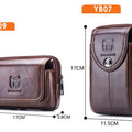 BULLCAPTAIN  MEN'S Leather BELT WAIST Bag Military Fanny PACK Molle Small Money Phone WAIST PACK Bum Pouch PURSE