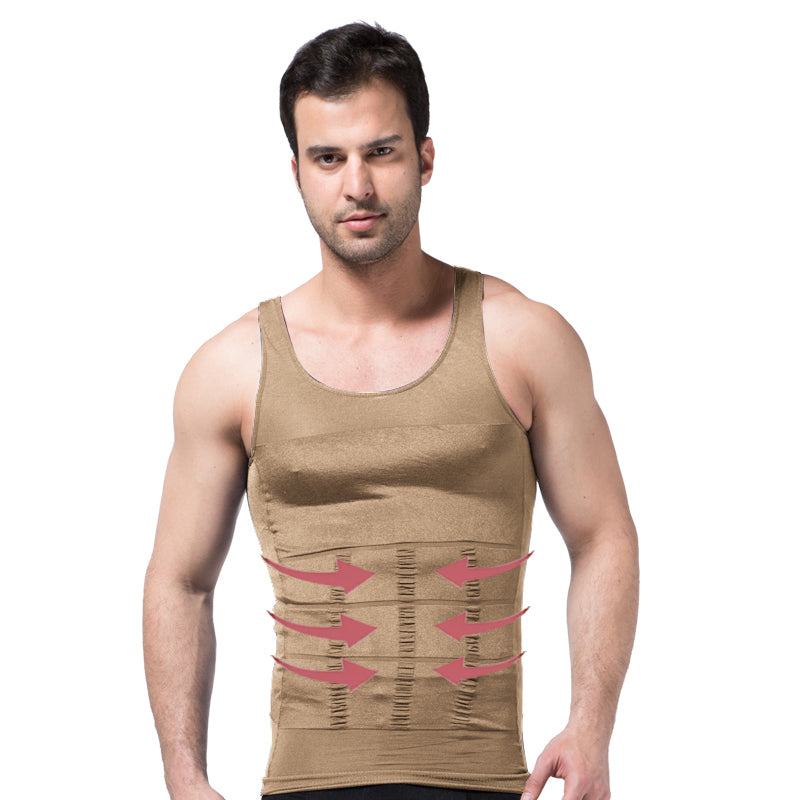 Men's Slimming Body Shapewear Corset Vest Shirt Compression Abdomen Tummy Belly Control Slim Waist Cincher Underwear Sports Vest