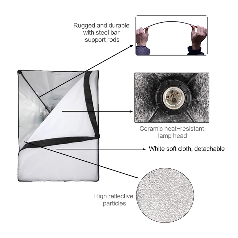 2.6x3M Photography Reflector Lighting Kit Photo Background Muslin Backdrops Softbox Umbrella Light Stand For Photo Studio