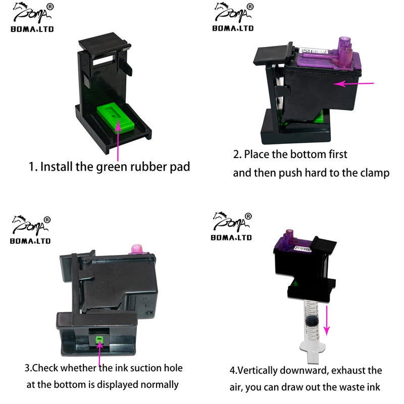 Ink Refill Cartridge Clip Rubber Pads Tool Kit Clamp For Canon PG40 PG41 PG510 PG511 PG545 PG445 CL446 PG245 CL246