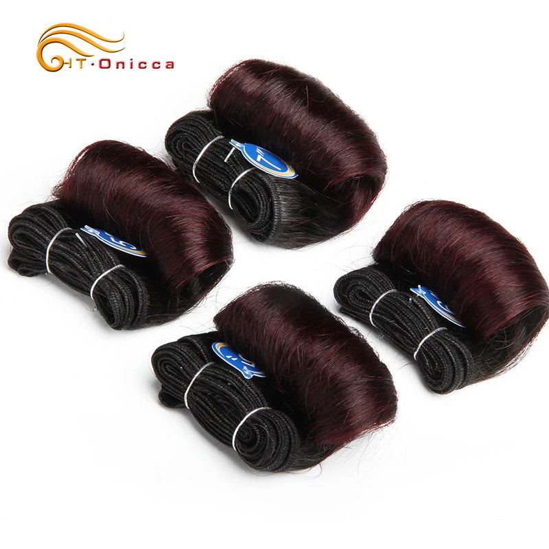 Curly Hair Bundles Malaysian Human Hair Weave Bundles 4Pcs/Lot Short Hair Products Wavy Bundles Human Hair Extensions