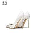Woman Shoes New Luxury Pumps Pointed Toe Party High Heels White Wedding Shoes Rhinestone Elegant Women's Shoes Bridal Shoes Wome