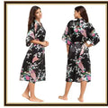 Half Sleeve Loose Style Woman Japanese Kimono Satin Silk | SAMAG