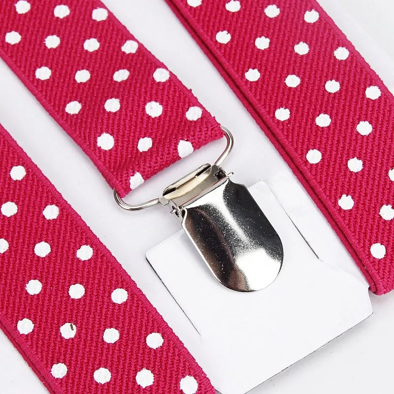 Fashion Polka Dot Colorful Children Belt Baby Boys Girls Suspenders Clip - on Y - Shape Braces Elastic - Visuel 3 | SAMAG