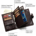 KAVIS Genuine Leather Wallet Men Passport Holder Coin Purse Magic Walet PORTFOLIO MAN Portomonee Mini Vallet Passport Cover